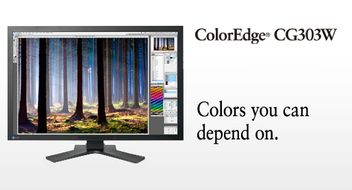 ColorEdge CG243W : Lifelike color for graphics and video.